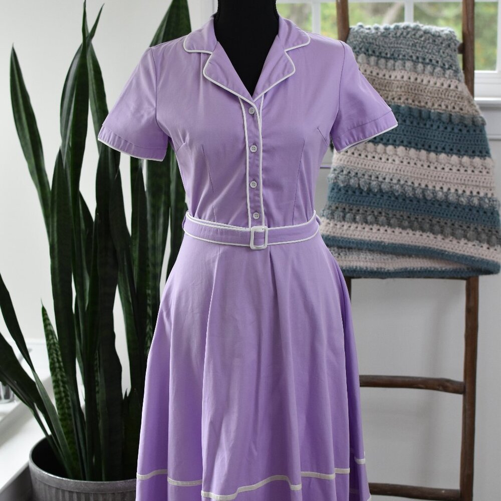 Retro 1950's Style Lavender Circle Dress